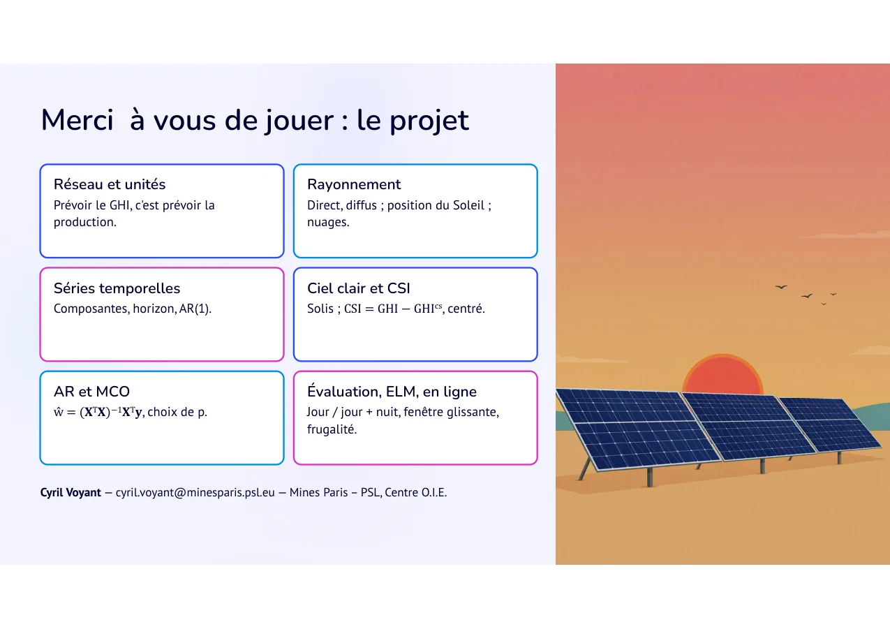 Diapositive 54: Merci à vous de jouer : le projet