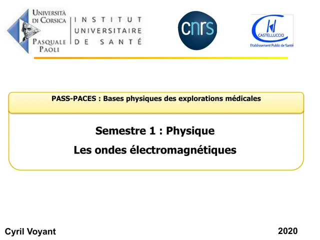 Cours : les ondes électromagnétiques et les bases physiques de l'imagerie